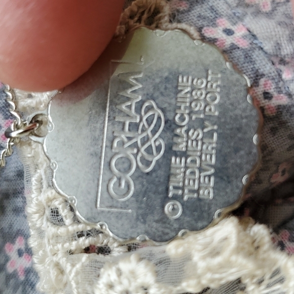 Gorham mohair teddies 1986 Vintage Beverly Port 10 inches - Picture 6 of 11